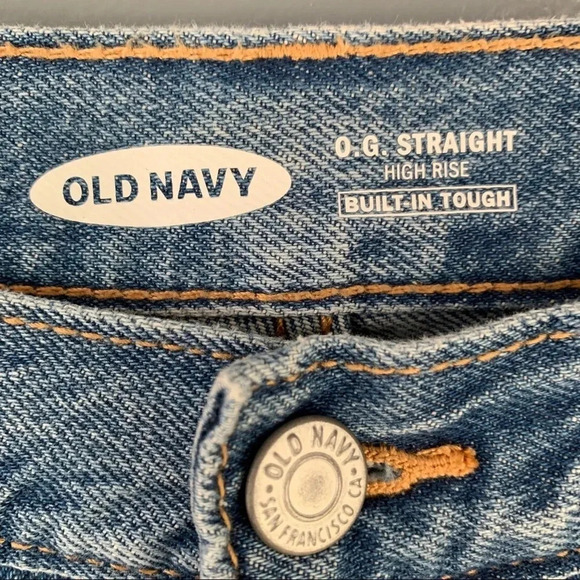 **NEW Old Navy O.G. Straight High Rise Built-In Tough Denim Jeans - Picture 8 of 10